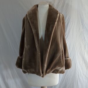 Vintage 60s Cloud No. 9 Faux Fur Coat Woven by Collin's & Aikman